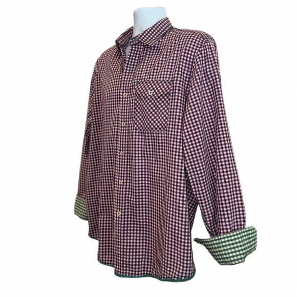 Tommy Bahama Gingham Button-Up Shirt Men’s Large Vintage-Inspired - Picture 5 of 16